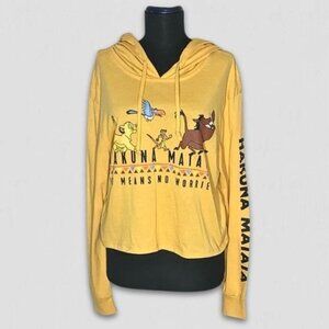 Disney The Lion King Hakuna Matata Hooded Sweatshirt Gold XS